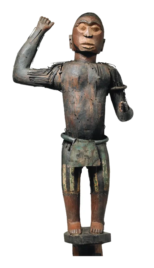 Statue royale mi-homme mi-oiseau du roi Ghézo — Image d'illustration — ne représente pas l'objet historique décrit.