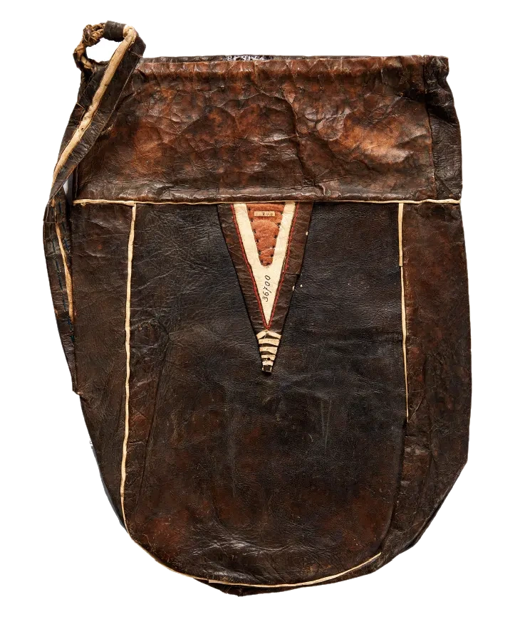 Sac en cuir — Image d'illustration — ne représente pas l'objet historique décrit.