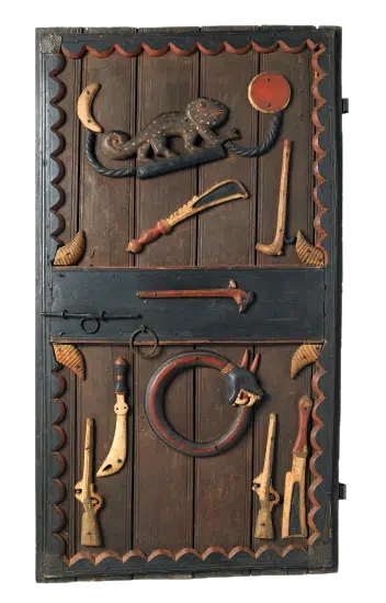Porte du palais royal d'Abomey (III) — Image d'illustration — ne représente pas l'objet historique décrit.